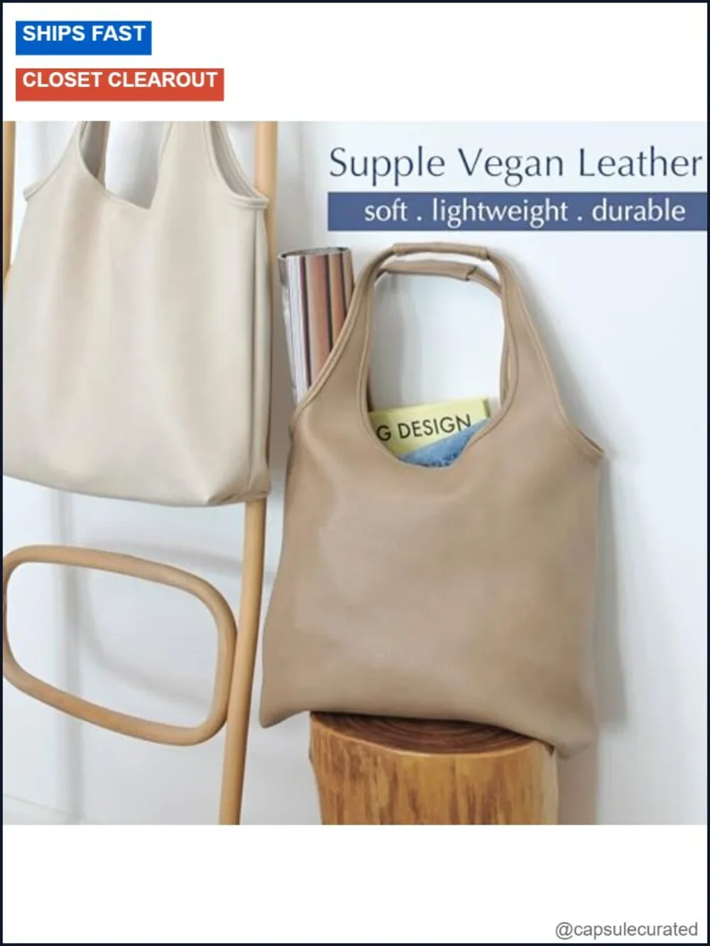 Oversized Hobo Bag Soft Vegan Leather Slouchy Tote for Work Travel